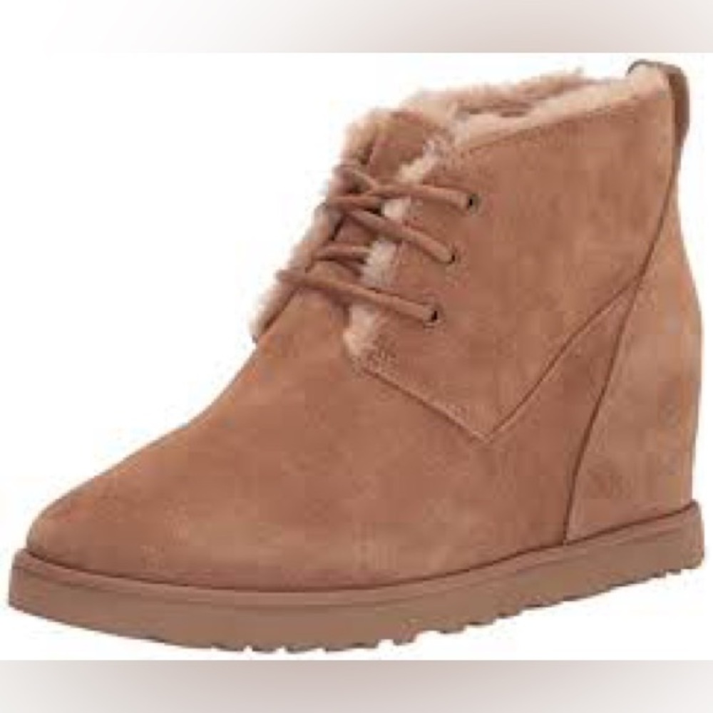 Ugg Classic Femme Lace Up Boot Suede Hickory Tan 10